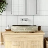 Lavabo da Appoggio Multicolore Ovale 59x40x15 cm Ceramicacod mxl 83588