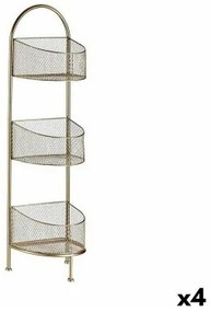 Scaffale Dorato Metallo 21,2 x 97 x 28,5 cm (4 Unità)