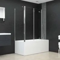 Cabina da Bagno 120x69x130 cm in Vetro Temperato Trasparente 146227