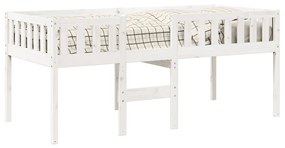 Letto per bambini senza materasso bianco 80x200cm massello pino