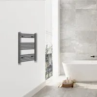 Scaldasalviette Termoarredo Bagno in Acciaio al Carbonio 800x450mm Radiatore Termoarredo Idraulico Antracitico