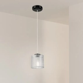 Lampada a sospensione con cavo ROSA 1xE27/60W/230V nero/grigio