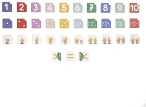 Gioco educativo per bambini - Composizione e confronto di quantità - Giardino