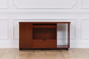 Scrivania studio classica in legno di noce lunga 2,4 metri B710-Arrediorg.it