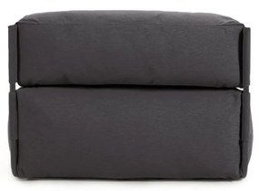 Kave Home - Pouf divano modulare longue outdoor Square grigio scuro e alluminio nero 165x101 cm