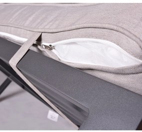 Set da giardino grigio/beige in metallo per 8 persone Portland – Rojaplast