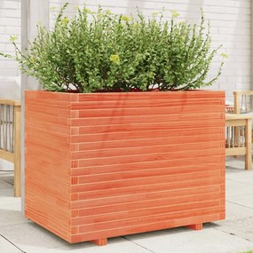 Fioriera Giardino Marrone Cera 90x60x72,5cm Legno Massello Pino /
