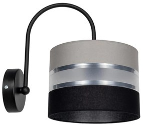 Applique CORAL 1xE27/60W/230V nero/grigio