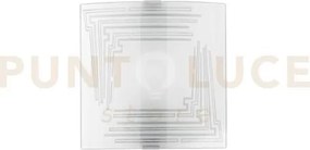 Applique a parete concept bianca 1 luce attacco e27 26x7x26cm in ve...