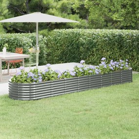 Letto Giardino Acciaio Verniciato A Polvere 368x80x36 Cm Grigio /
