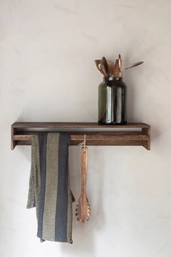 Attaccapanni da parete in rovere marrone con ripiano 60 cm Showcase - Mette Ditmer Denmark