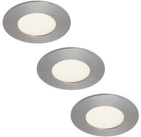 Briloner 7103432-SET 3xLED Plafoniera da incasso per bagno 3xLED/4,9W/230V IP44 cromo opaco