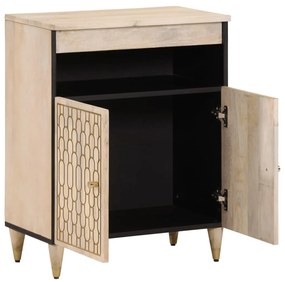 Credenza 60x33x75 cm in legno massello di mango