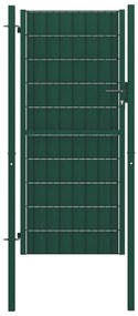Cancello Per Recinzione İn Pvc E Acciaio 100x204 Cm Verde /