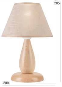 Lampada da tavolo PERA 1xE27/60W/230V beige/faggio