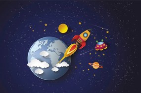 Carta da parati – Avventura nello spazio