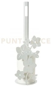 Porta carta igienica da terra fior di loto bianco marmo