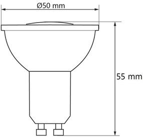 Lampada LED GU10 45W - Angolo 120° Colore Bianco Caldo 3.000K