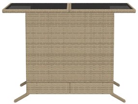 Set da Bistrò 3 pz con Cuscini Beige in Polyrattan