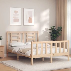 Letto Senza Materasso 140x190 Cm İn Legno Massello Di Pino /