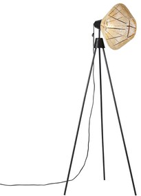 Lampada da terra rustica treppiede corda - Jenthe