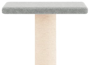 Albero per gatti con tiragraffi in sisal grigio chiaro 73 cm