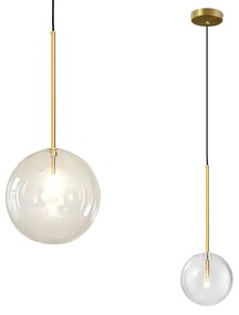 Lampada da soffitto a sospensione con sfera di vetro 20cm APP1683-1CP