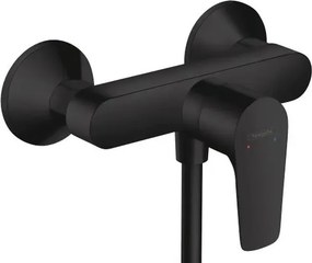 Rubinetto per doccia getto laminare cristallino monocomando Talis E nero opaco HANSGROHE