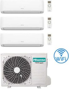Climatizzatore Condizionatore Hisense Hi Comfort Wifi R32 Trial Split Inverter 7000 + 7000 + 9000 btu con u.e. 3AMW52U4RJC Classe a++/a+