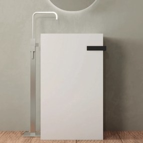 Lavabo Freestanding Con Scarico a Parete 50x35 Cm Lullaby "Bajo" Bianco Opaco