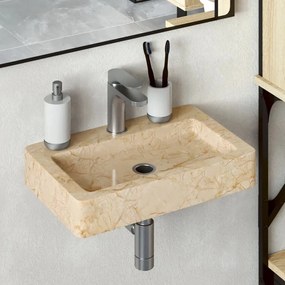 Lavello A Parete Crema 38x24x6,5 Cm İn Marmo /