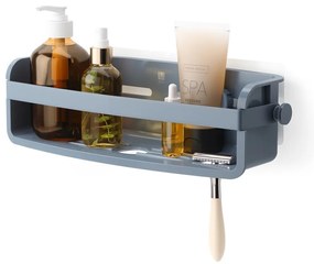 Mensola da bagno blu in plastica riciclata senza foratura Flex - Umbra