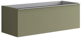 Mobile da bagno sotto lavabo Pixel plain verde salvia laccato L 120 x H 40 x P 45.5 cm 2 cassetti, lavabo non incluso
