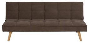 Divano marrone allungabile con rivestimento in ciniglia 175 cm – Ixia