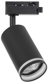 Faretto per sistema a binario monofase PIPE 1xGU10/10W/230V nero