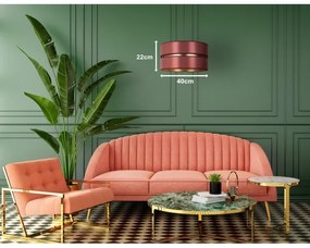 Duolla - Lampadario a sospensione con filo DUO 1xE27/15W/230V diametro 40 cm bordeaux/oro