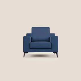 Prestige poltroncina moderna in microfibra smacchiabile T11 blu