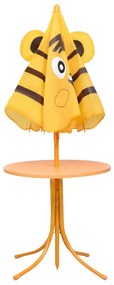 Set da bistrot da giardino per bambini con ombrellone giallo