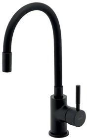 FERRO - Rubinetto per lavello con braccio flessible opaco nero