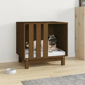 Casetta Per Cani Ambra 60x45x57 Cm İn Legno Massello Di Pino /