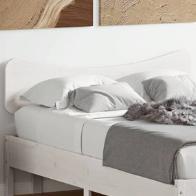Testiera Bianca 120 Cm İn Legno Massello Di Pino /