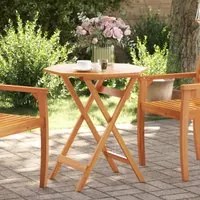 Tavolo da Giardino Pieghevole 70x75cm Legno Massello di Acacia 4004910