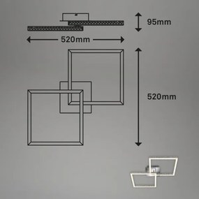 Briloner 3751-019 - Plafoniera LED dimmerabile FRAME LED/20W/230V cromo