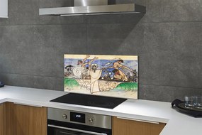 Pannello paraschizzi cucina Schizzo di Gesù il mare 100x50 cm