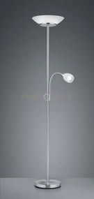 Gerry piantana con lampada da lettura metallo acciaio satinato con ...