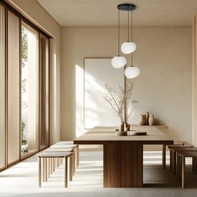 Lampadario a sospensione con filo STONES 3xE27/40W/230V