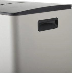 Cestino per la spazzatura grigio tortora in acciaio per raccolta differenziata/con pedale 2x20 l Aliya – Spirella