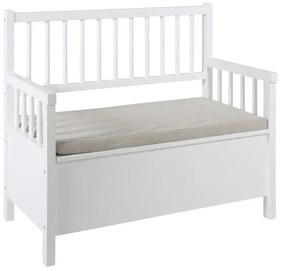 Panca da pranzo bianca con contenitore Assila Aster - Actona