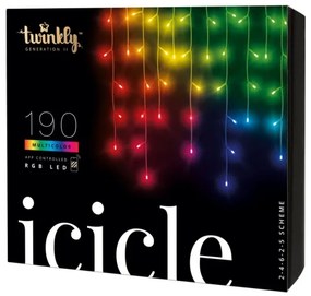 Twinkly TWI190STP-TEU - LED RGB Tenda natalizia per esterni 190xLED 11,5m IP44 Wi-Fi