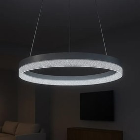 Lampadario LED su cavo GALA LED/25W/230V Ø 50 cm argento